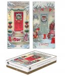 Christmas 12 cards Slim Boxed - Traditional Doors