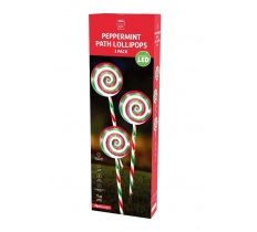 Led Peppermint Lolippop Path Lights 3Pc Flash