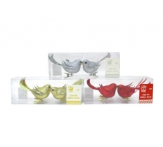 Clip-on Glitter Bird Deco 2 Pack