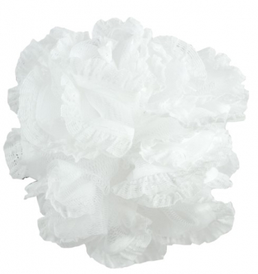 Exfoliating White Bath Ruffle