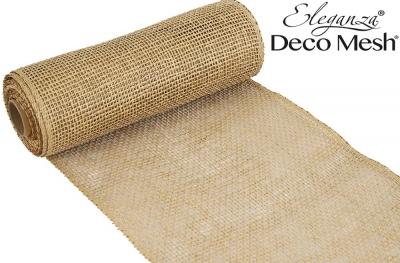 Deco Mesh Burlap 25cm x 4.57m Natural