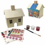 PYO Wood Gingerbread House 12 x 14 x 10cm