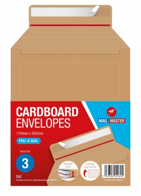 Mail Master Cardboard Envelope 170 X 245mm Pack Of 3