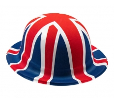 Union Jack Plastic Bowler Hat