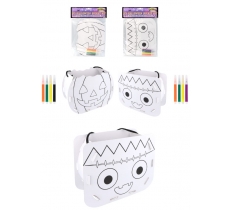 Bucket Halloween Diy Kit 20cm X 15cm With 4 Pens