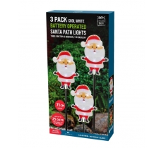 Timer Led Laser Santa Path Lights 3Pc