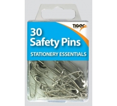Tiger Essential 30 Safety Pins Steel