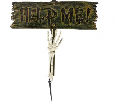 Halloween Help Me Garden Stake