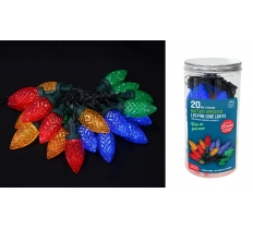 Timer Led Pinecone Lights 20 In Jar Multi