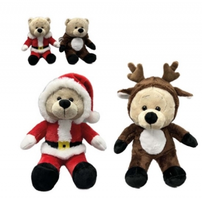 Plush Christmas Costume Bears 18cm