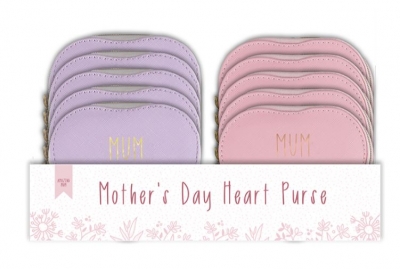 Mothers Day Foiled Heart Coin Purse