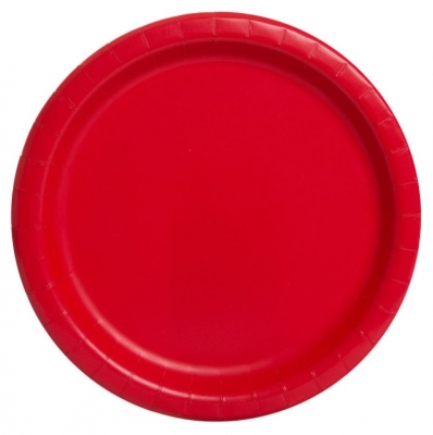 Ruby Red Solid Round 9" Dinner Plates 8Pack