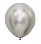 Sempertex 18" Reflex Silver Latex Balloons 6 Pack