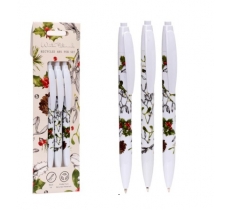 Christmas Winter Botanicals Recycled ABS (RABS) Pen Set of 3