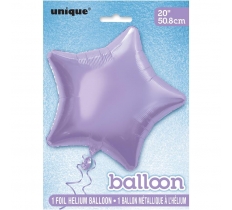 Solid Star Foil Balloon 20" Lavender