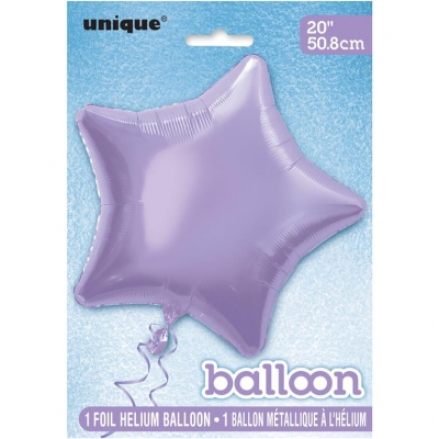 Solid Star Foil Balloon 20" Lavender