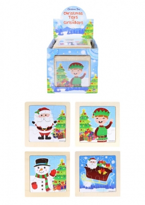 Wooden Christmas Mini Jigsaw Puzzle x 48 ( 30p Each )