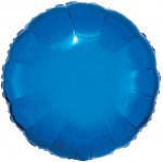 Amscan Metallic Blue Circle Standard Pack aged Foil Balloons