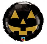 Qualatex 18" Jack Face Black And Gold Balloon