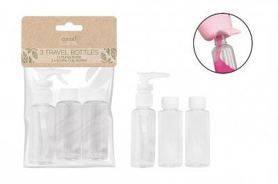 Travel Essentials Travel Bottles Pack Of 3