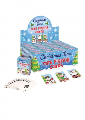 Christmas Mini 6cm X 40cm Playing Cards X 24 ( 22p Each )