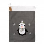 Deluxe Plush Grey Knitted Penguin Sack 50 X 70cm