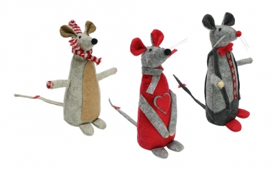 Mouse Standing Felt 18cm ( Assorted Design )