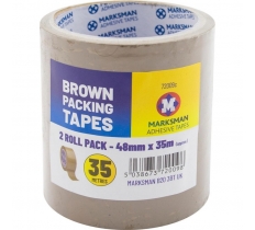 2 Roll Brown Packing Tape 48mm X 35M