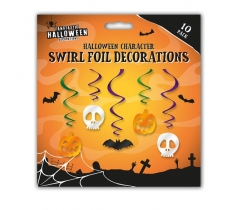 Halloween Spooky Foil Hanging Decorations 10pk