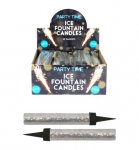 SILVER ICE FOUNTAIN CANDLE 2 Pack (15CM)