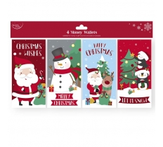 Christmas Cute Money Wallet Polybag Pack OF 4