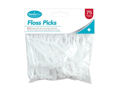 Dental Floss Toothpicks - 75 Pack