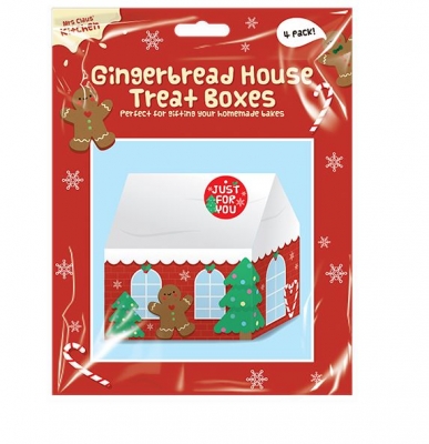 Gingerbread House Treat Boxes 4 Pack