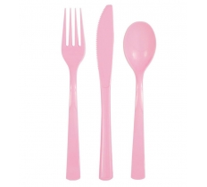 Assorted Cutlery Lovely Pink 18 Pack