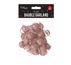 Rose Gold Bauble Garland 2M