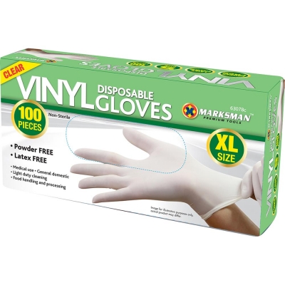 Clear Vinyl Powder Free Gloves X Large
