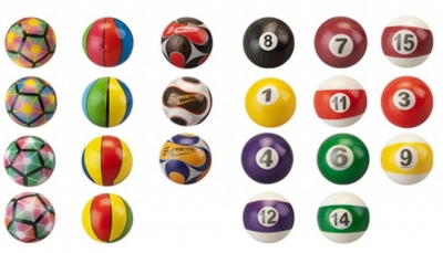 Sports Design Ball 6.3cm 4 Assorted Designs