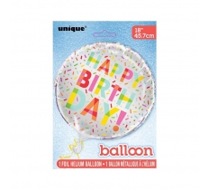 Donut Party Round Foil Balloon 18"