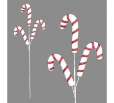 Candy Cane Red & White 65cm Pick
