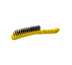4 Row Wire Brush With Yellow Handle