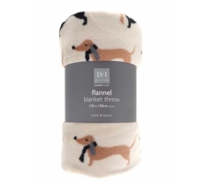 Dachshund Design Super Soft Flannel Blanket Throws 120x150cm