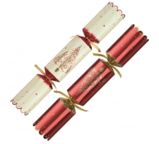 Christmas Crackers 12" x 50 Red And Cream Tree ( 60p Each )