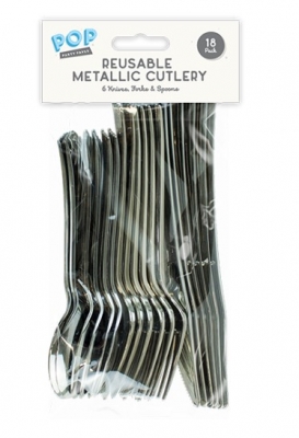 Metallic Cutlery - 18 Pieces