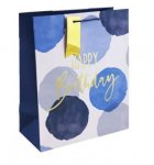 Blue W Colour Happy Birthday Gift Bag