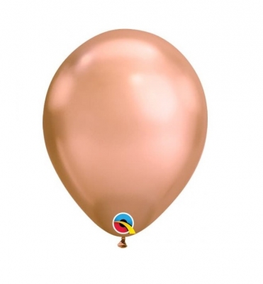 Qualatex 11" Chrome Rose Gold Balloons 100 Pack