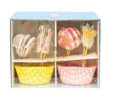 Easter Cupcake Topper & Case Set 48pk