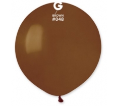 Gemar 19" Pack Of 25 Latex Balloons Brown #048