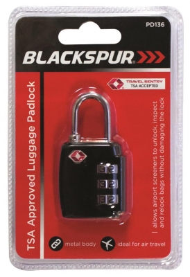 Blackspur Luggage Combination Padlock