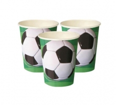 8 3D Soccerball 9oz Cups