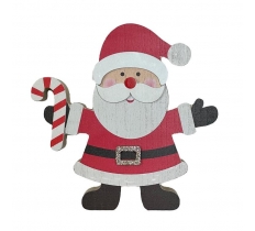 Chunky Santa With Candy Cane 16.5cm